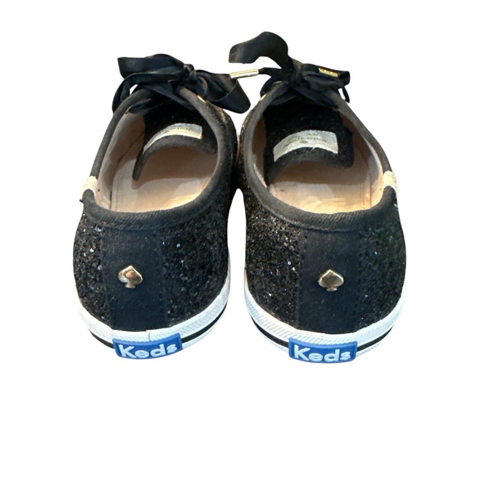 Keds x Kate Spade New York Black Glitter Sneakers Size 7 - Picture 3 of 11